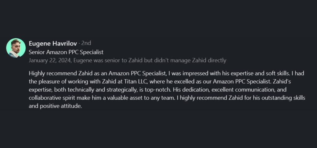 Amazon PPC Specialist Review Titan LLC